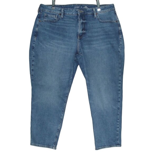 Old Navy Jeans Womens 18P x26" High Rise Curvy O.G. Straight Secret Pockets crop - Picture 1 of 7